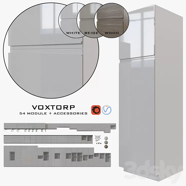 IKEA VOXTORP 3D Model IKEA VOXTORP 3D Model