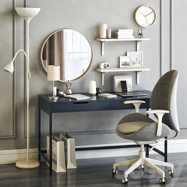 IKEA Women’s dressing table and workplace 3DModel IKEA Women’s dressing table and workplace 3DModel