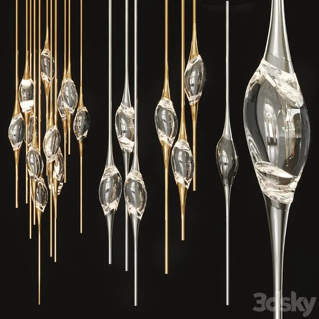 Il Pezzo 12 Cluster Chandelier 3D Model Il Pezzo 12 Cluster Chandelier 3D Model