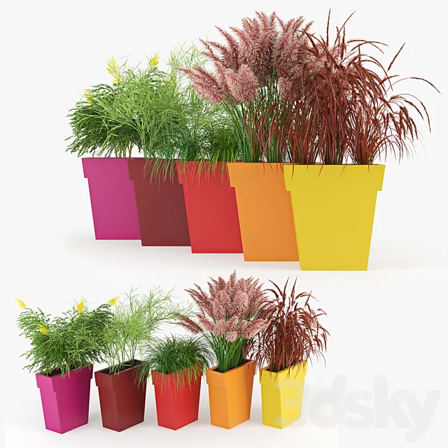 IL VASO OUTDOOR PLANTER colors 3D Model IL VASO OUTDOOR PLANTER colors 3D Model