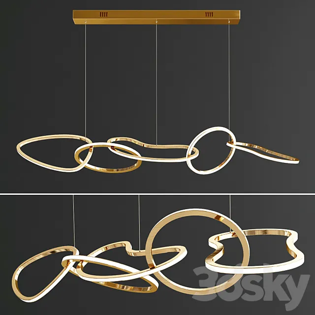 Ilario LED Linear Suspension Light 3D Model Ilario LED Linear Suspension Light 3D Model