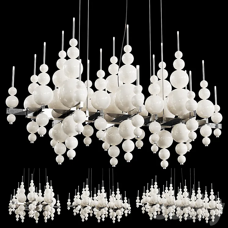 ILFARI Tears From Moon Long Suspending Lights – 3 models and 4 materials 3D Model Free Download