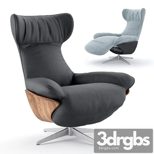 Ilia Recliner Chair Natuzzi 3D Model Download - 3DSKY Decor Helper