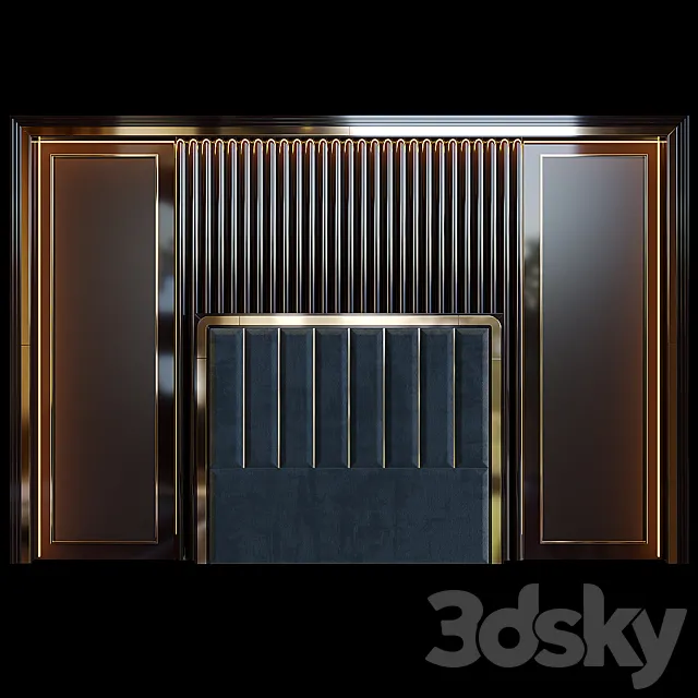 Illuminated headboard 3D Model Illuminated headboard 3D Model