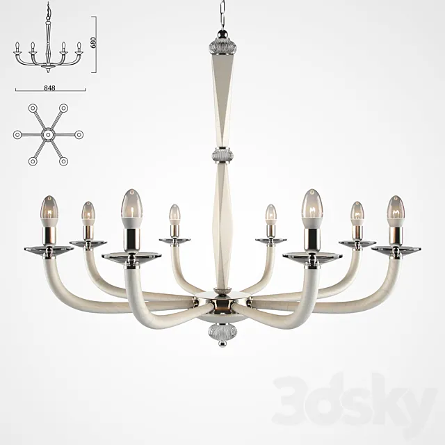 Illuminazione Darte Chandelier 08 3D Model Illuminazione Darte Chandelier 08 3D Model
