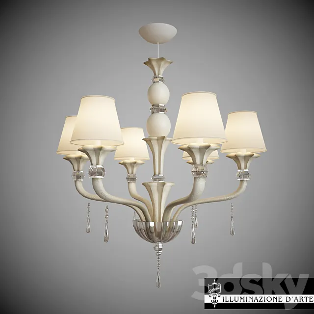 Illuminazione d’arte Dalia 30206CP 3D Model Illuminazione d’arte Dalia 30206CP 3D Model