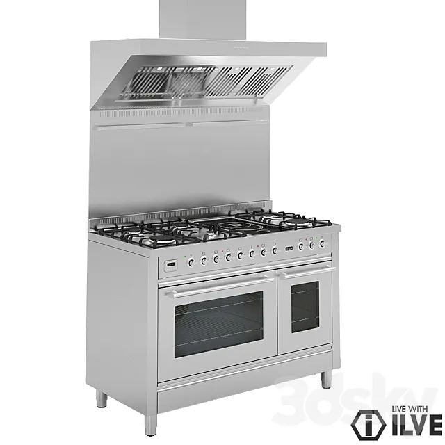 ILVE 120CM FREESTANDING COOKER – PW120FMP 3D Model