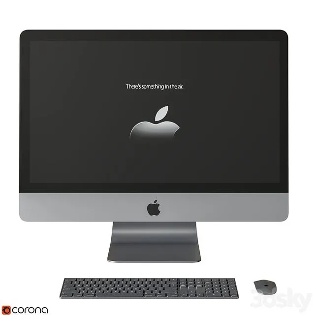 iMac PRO Space Gray Color 3D Model