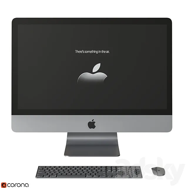 iMac PRO  Space Gray Color 3D Model