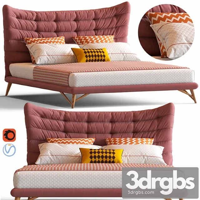 Imodern venezia bed 2 3D Model Download