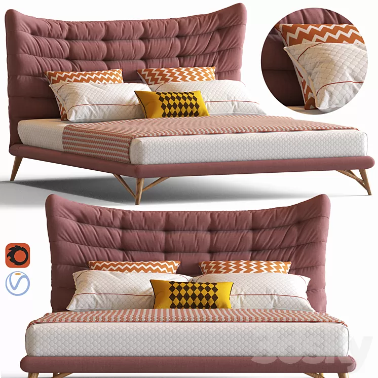 IMODERN Venezia Bed 3D Model