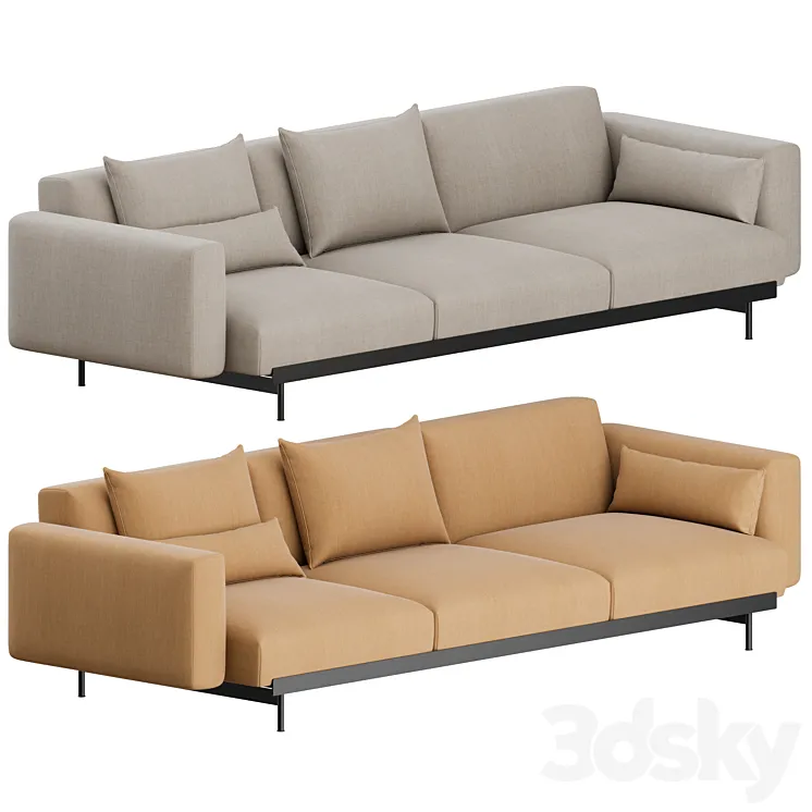 IN SITU 3 Seater Sofa by Muuto 3D Model Free Download