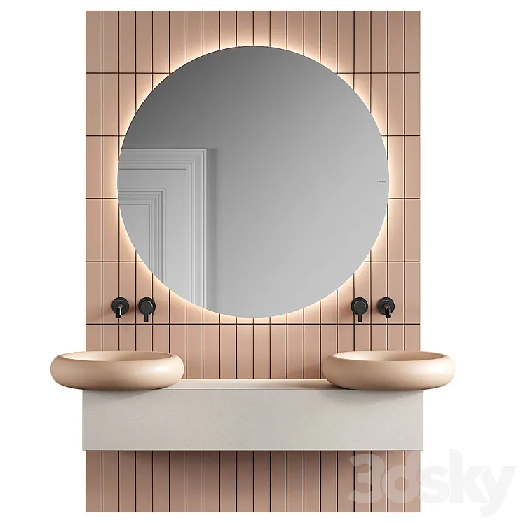 Inbani Ease Vanity Unit Set 1 3D Model Free Download