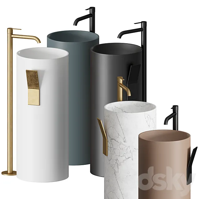 Inbani Giro Washbasin 3D Model Inbani Giro Washbasin 3D Model