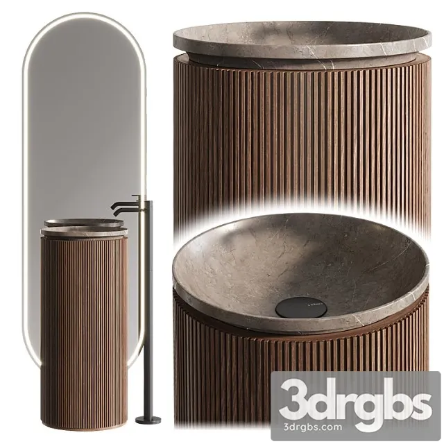 Inbani grate vanity unit set 8 3D Model Download