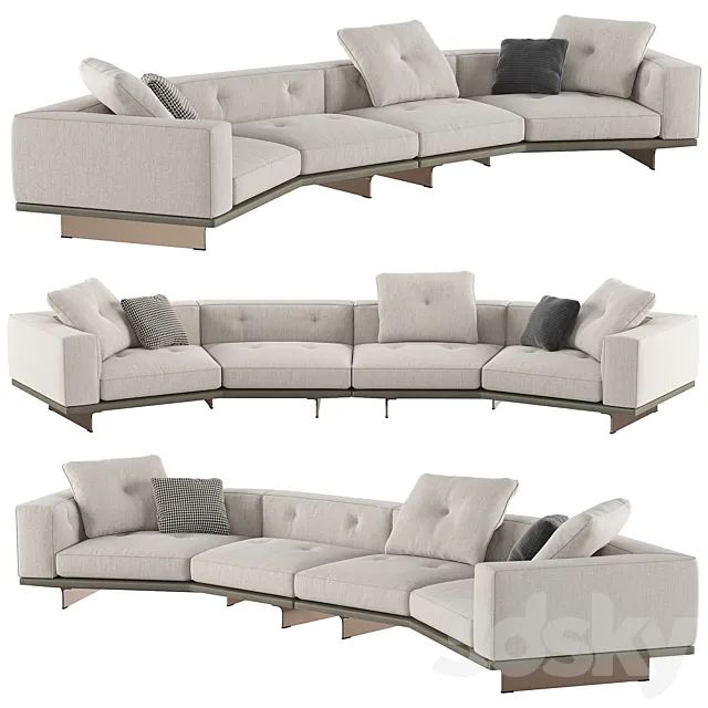 Inclined Sofa Dylan 3D Model Inclined Sofa Dylan 3D Model
