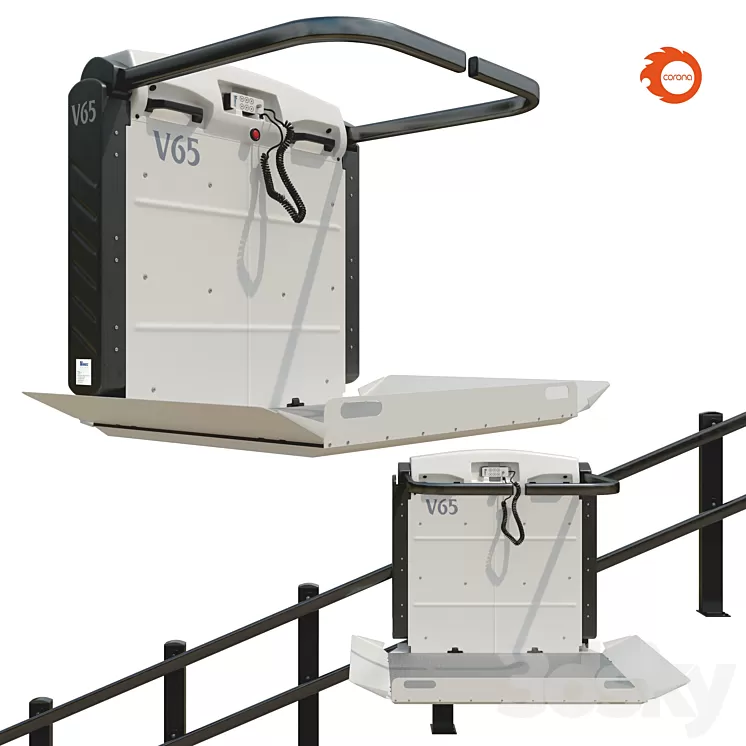 Inclined stair lift Vimec V65 3D Model