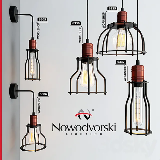 Includes hanging lamps and sconces 3D Model Includes hanging lamps and sconces 3D Model