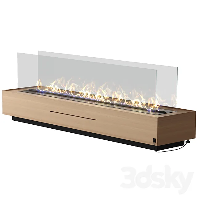 Independent wooden fireplace 3DModel