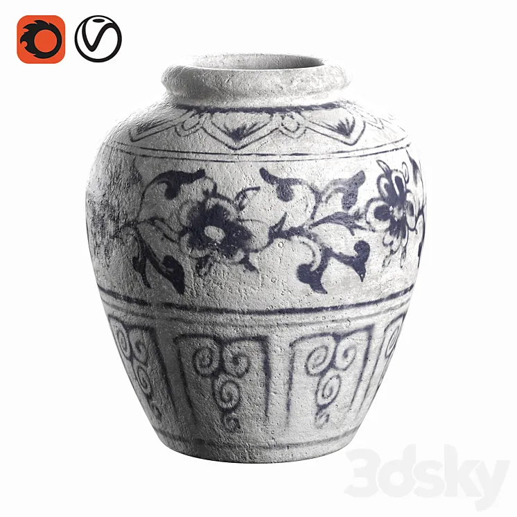 Indian vase 3D Model Free Download