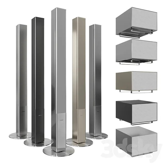 Individual Sound Subwoofer Highline & Stand Speaker Loewe 3D Model