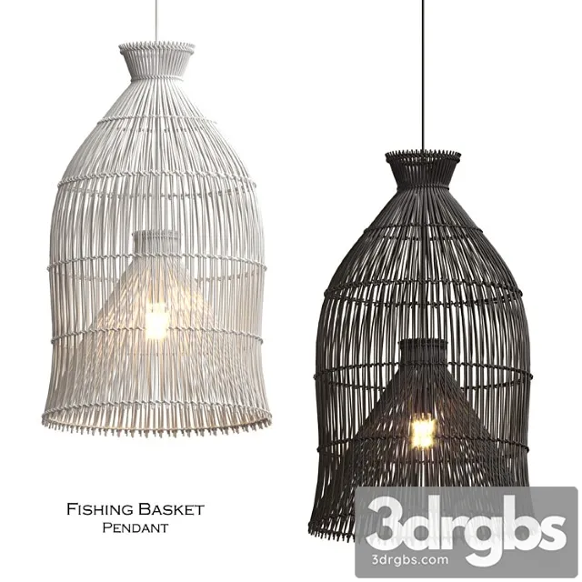 Indonesian Fishing Basket Pendant 3D Model Download