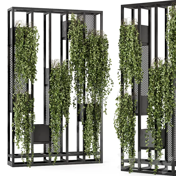 Indoor Hanging Plants in Metal Stand – Set 848 3D Model Free Download