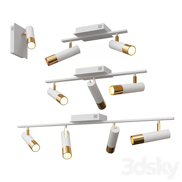 Indoor Lightings White 3D Model