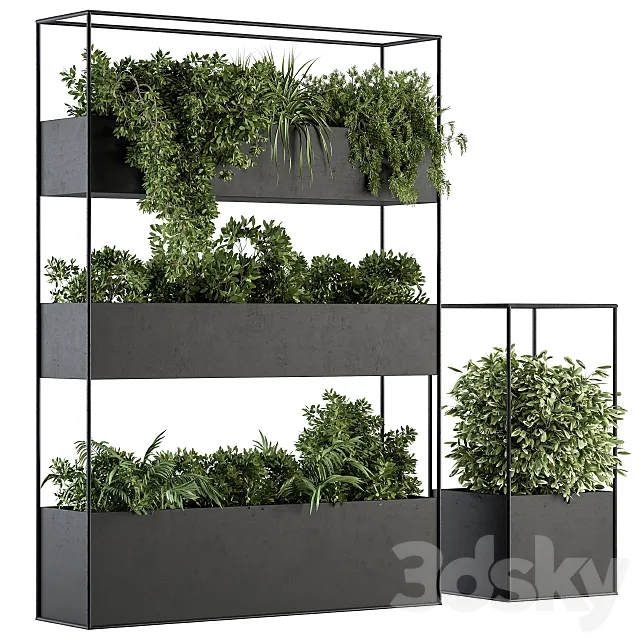 Indoor Plant Set 302 – Plant Box Stand 3D Model Indoor Plant Set 302 – Plant Box Stand 3D Model