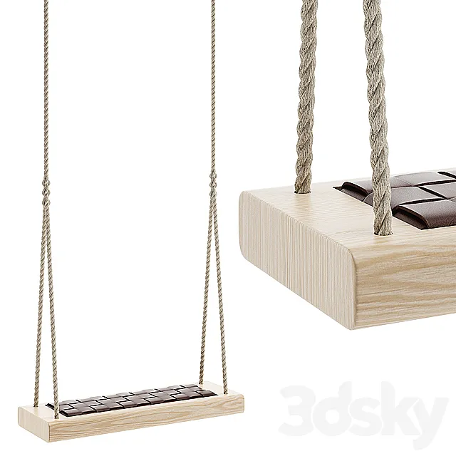 Indoor rope swing hanging chair 3D Model Indoor rope swing hanging chair 3D Model