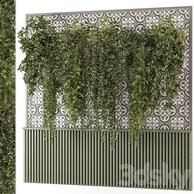 Indoor Wall Vertical Garden Hanging Plants – Set 1626 3D Model Indoor Wall Vertical Garden Hanging Plants – Set 1626 3D Model