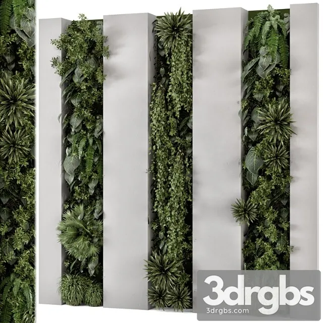 Indoor wall vertical garden in concrete base – set 930 Indoor wall vertical garden in concrete base – set 930