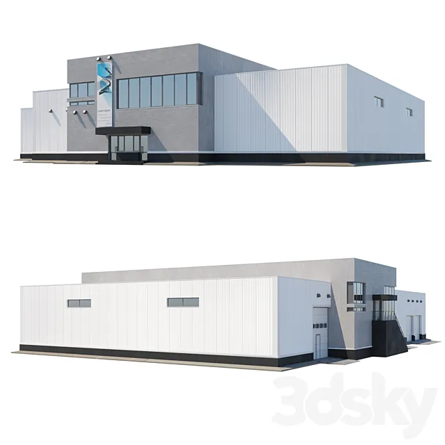 Industrial building 3D Model