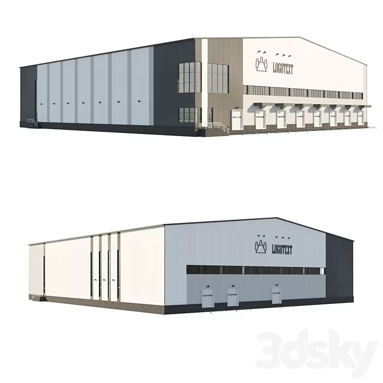 Industrial building 3D Model