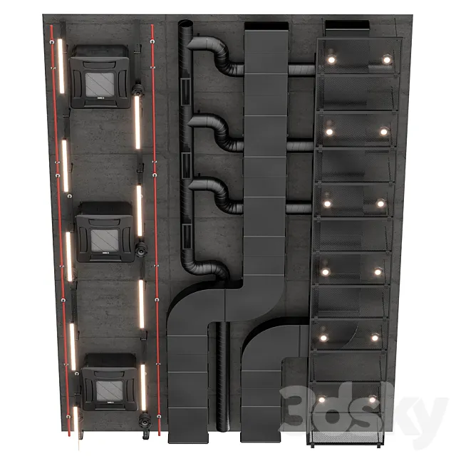 Industrial ceiling 3D Model