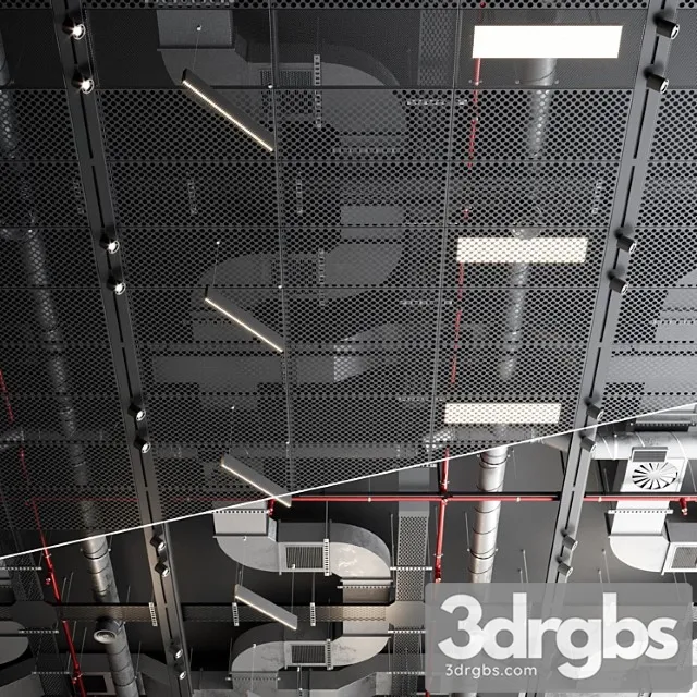 Industrial Ceiling SAS International 2 3D Model Download