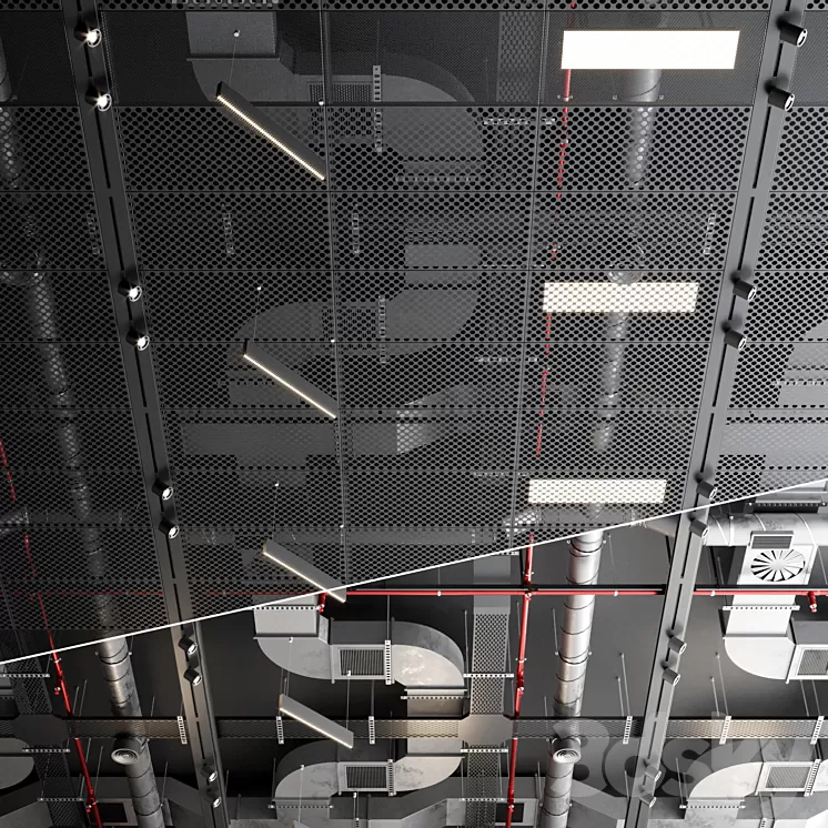 Industrial ceiling SAS International 2 3D Model