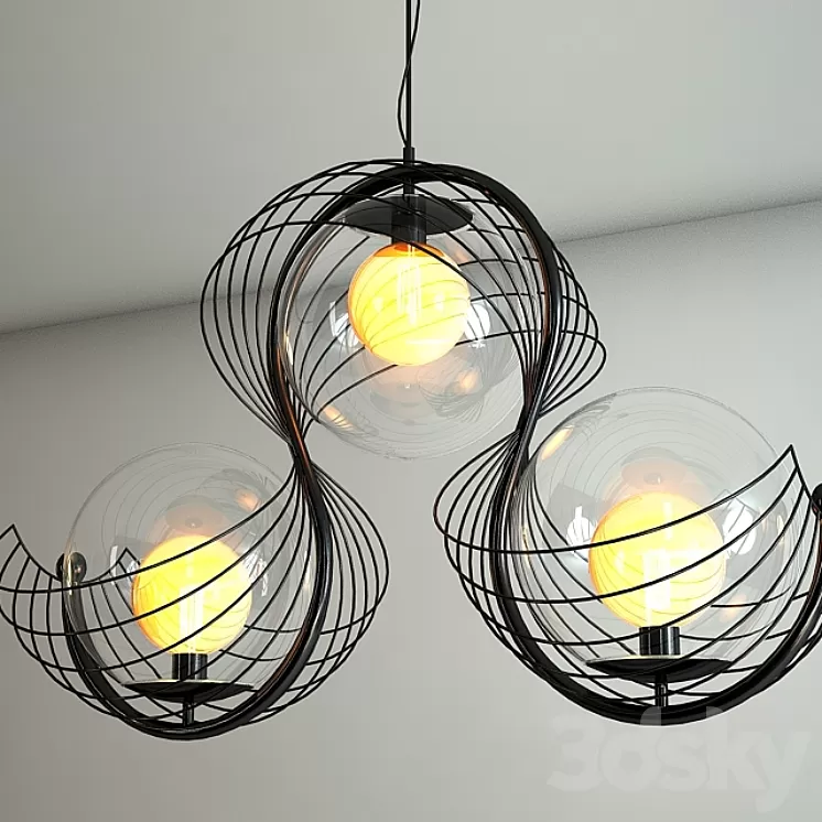 Industrial chandeliers 3D Model Industrial chandeliers 3D Model