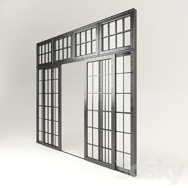 Industrial iron door 3D Model