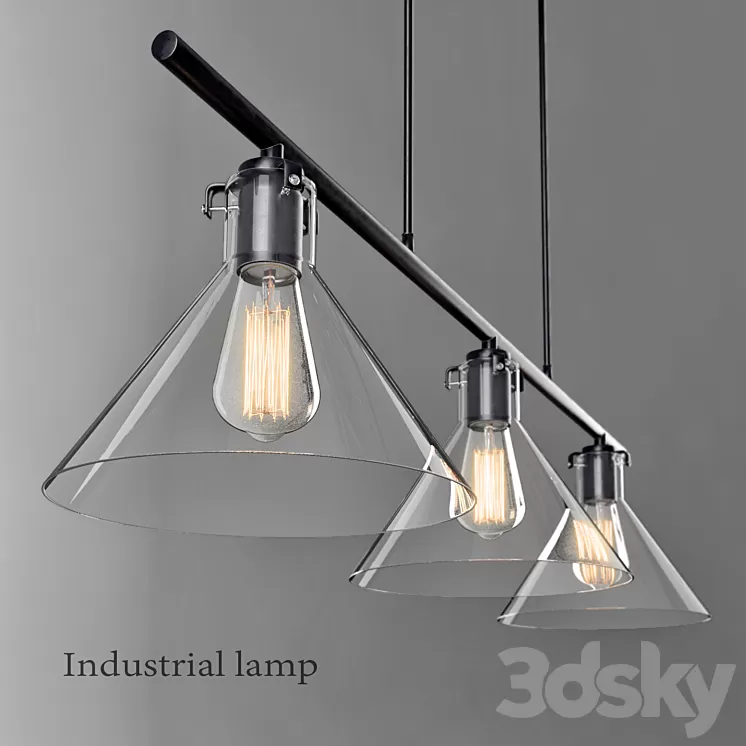 Industrial lamp 3D Model Industrial lamp 3D Model