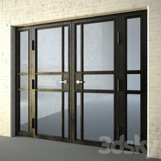 Industrial Loft Door mod 02 3DModel
