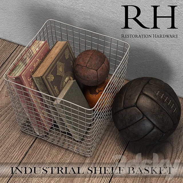 INDUSTRIAL SHELF BASKET 3D Model INDUSTRIAL SHELF BASKET 3D Model