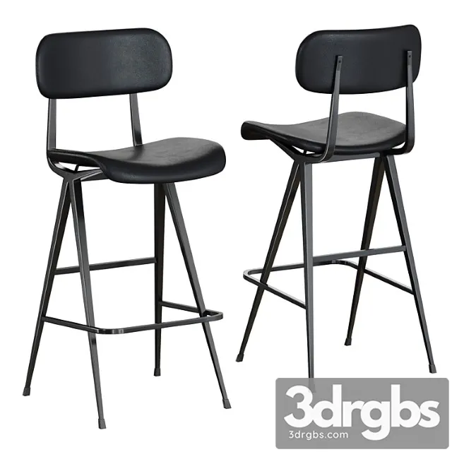 Industry west madwell bar stool leather 2 3D Model Download Industry west madwell bar stool leather 2 3D Model Download