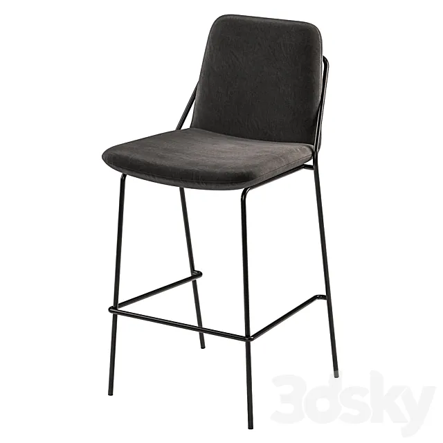 Industry West – Sling Bar Stool 3D Model Industry West – Sling Bar Stool 3D Model