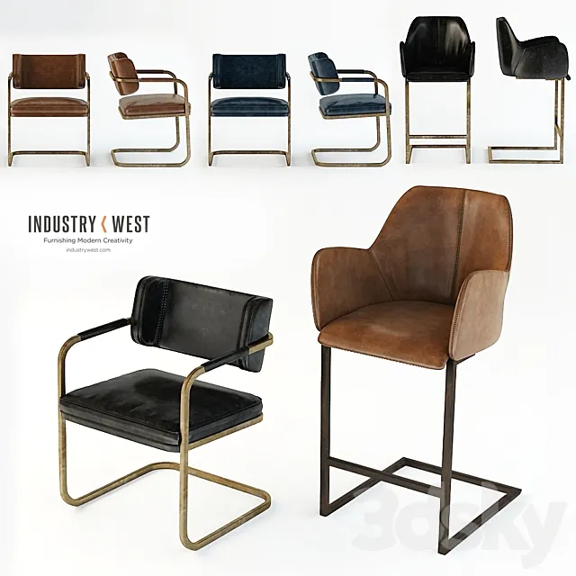 Industrywest Chair & Bar Stool 3DModel
