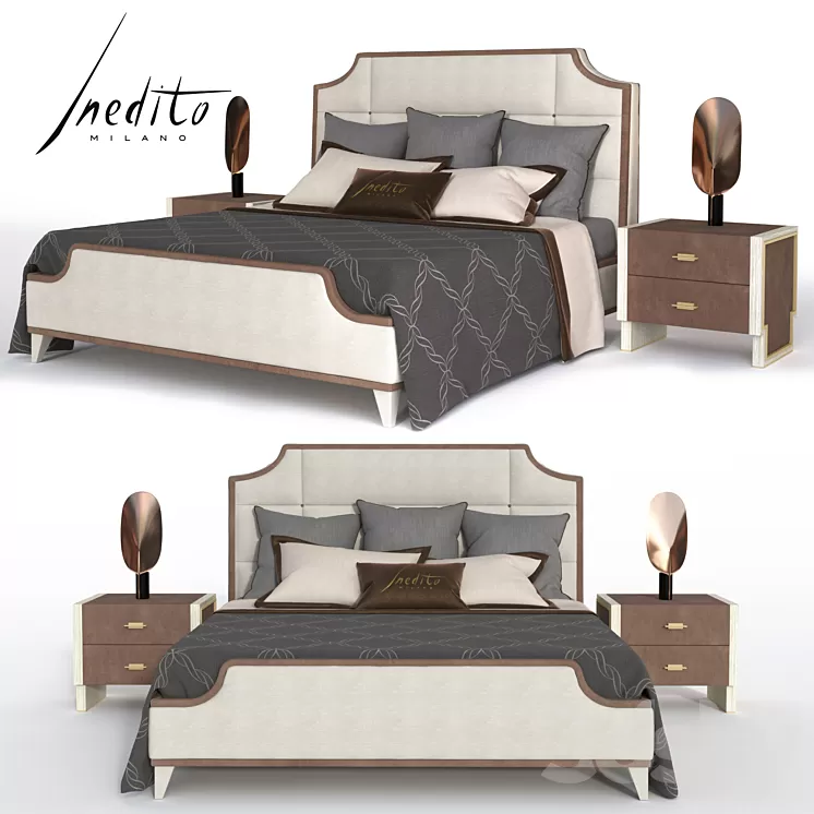 INEDITO MILANO TIFFANY BED 3D Model INEDITO MILANO TIFFANY BED 3D Model