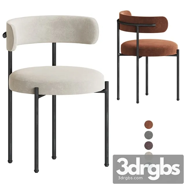 Inesse boucle ivory dining chair Inesse boucle ivory dining chair