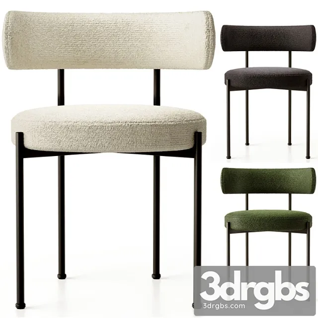 Inesse dining chair from cb2 2 3D Model Download Inesse dining chair from cb2 2 3D Model Download