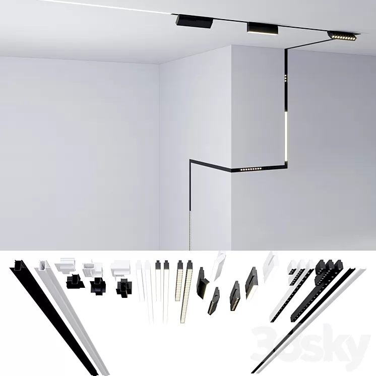 INFINITY integrated track system (set1) 3D Model INFINITY integrated track system (set1) 3D Model