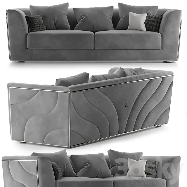 Infinity walnut sofa 3D Model Infinity walnut sofa 3D Model